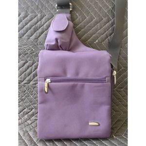 Travelon Purple Crossbody Expandable Bag with Light